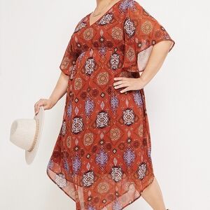 Maurices Plus Size Medallion Midi Dress